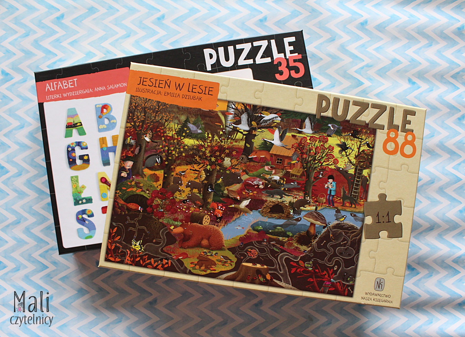 Puzzle Jesień w lesie / Alfabet