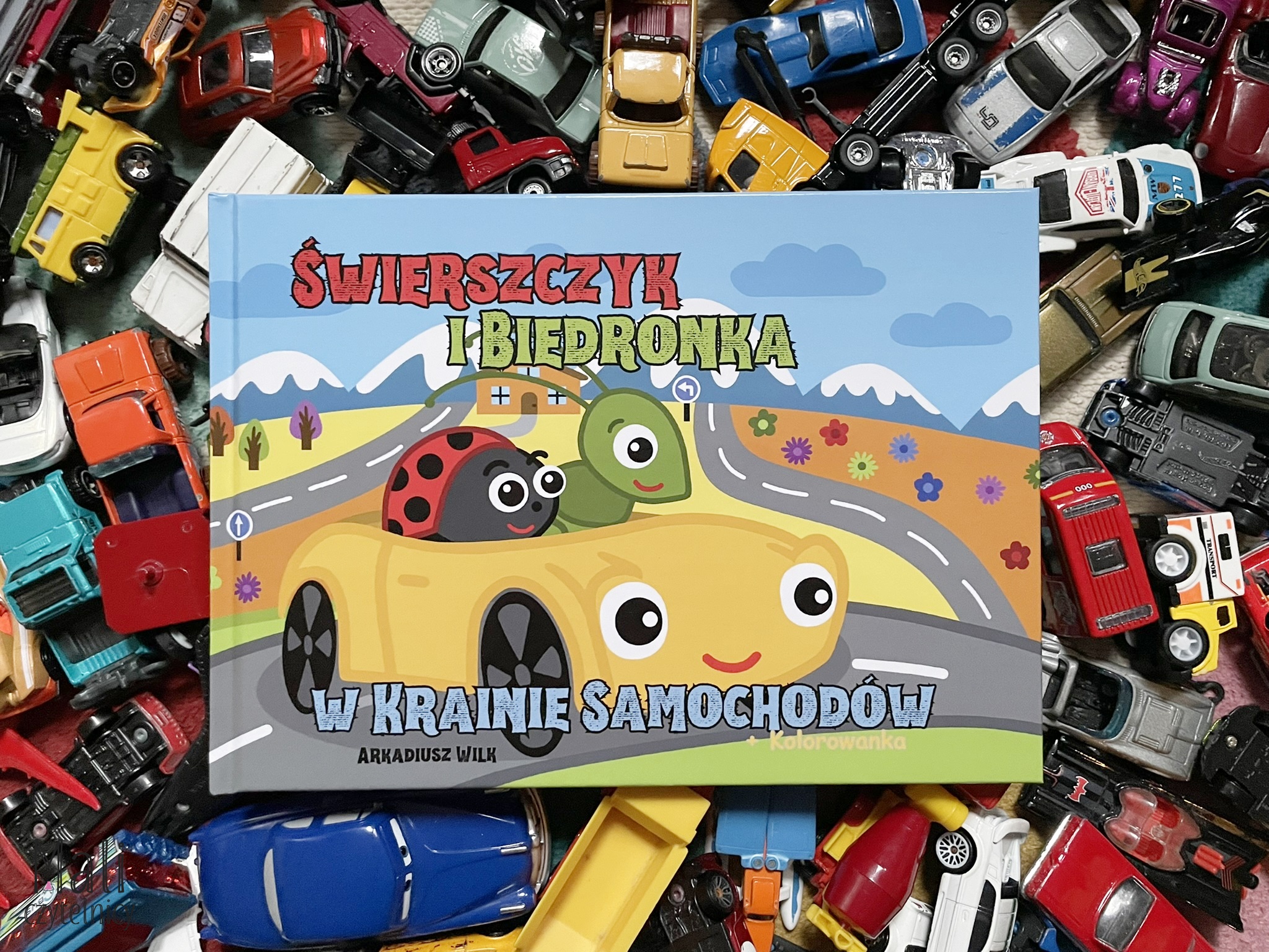 Świerszczyk i Biedronka w Krainie Samochodów (książka z kolorowanką)